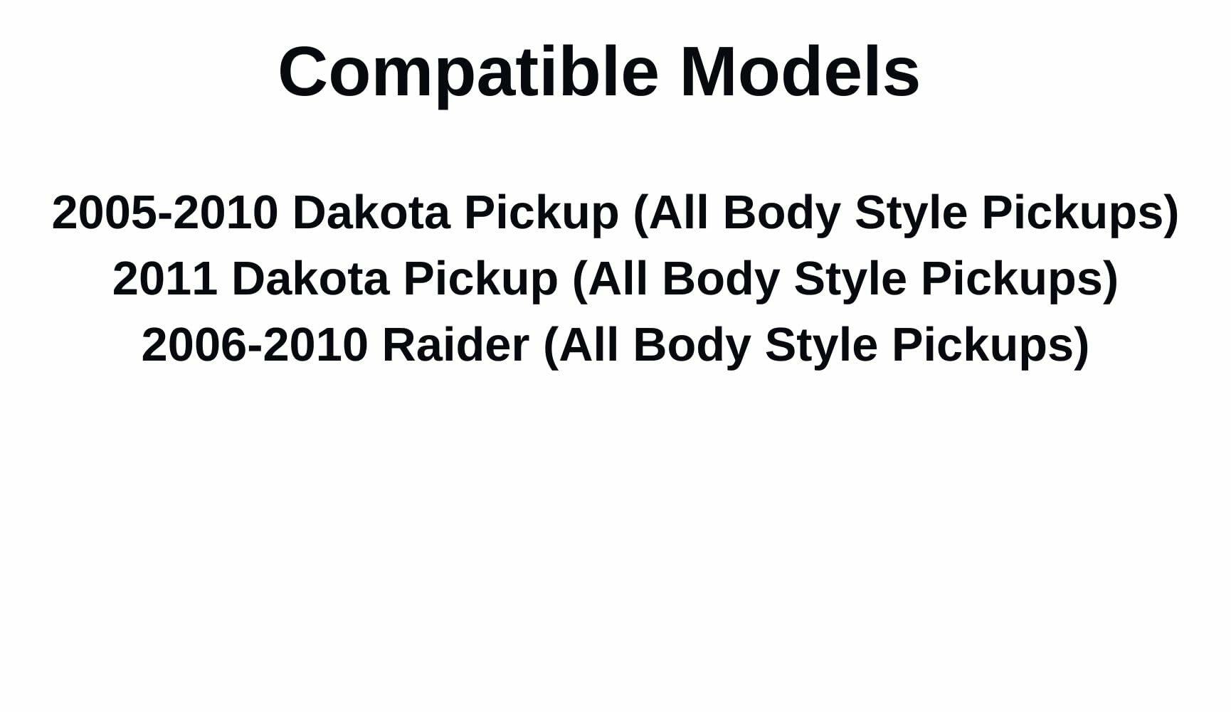 Heated Stationary Back Window Back Glass Compatible with Dodge Dakota/Ram Dakota/Mitsubishi Raider 2005-2011 Pickup Models