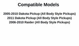 Heated Stationary Back Window Back Glass Compatible with Dodge Dakota/Ram Dakota/Mitsubishi Raider 2005-2011 Pickup Models
