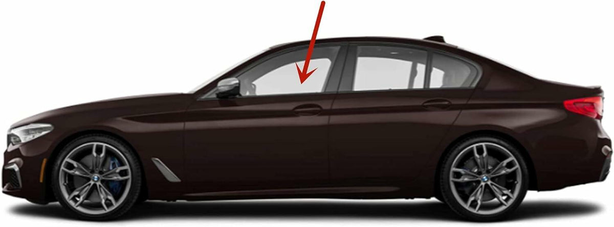 Driver Left Side Front Door Window Door Glass Compatible with BMW 530e / 530i / 540i / M550i 4 Door Sedan 2017-2023 Models