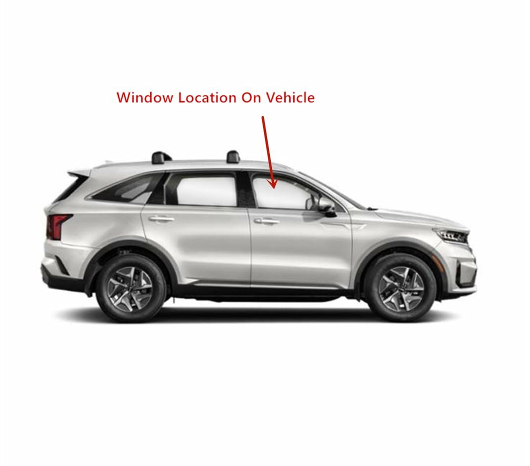 Laminated Passenger Right Side Front Door Window Door Glass Compatible with Kia Sorento 2021-2026 Models