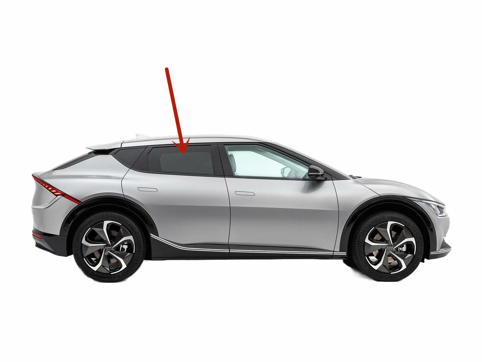 Tempered Passenger Right Side Rear Door Window Door Glass Compatible with Kia EV6 2022-2025 Models