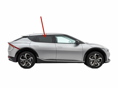 Tempered Passenger Right Side Rear Door Window Door Glass Compatible with Kia EV6 2022-2025 Models