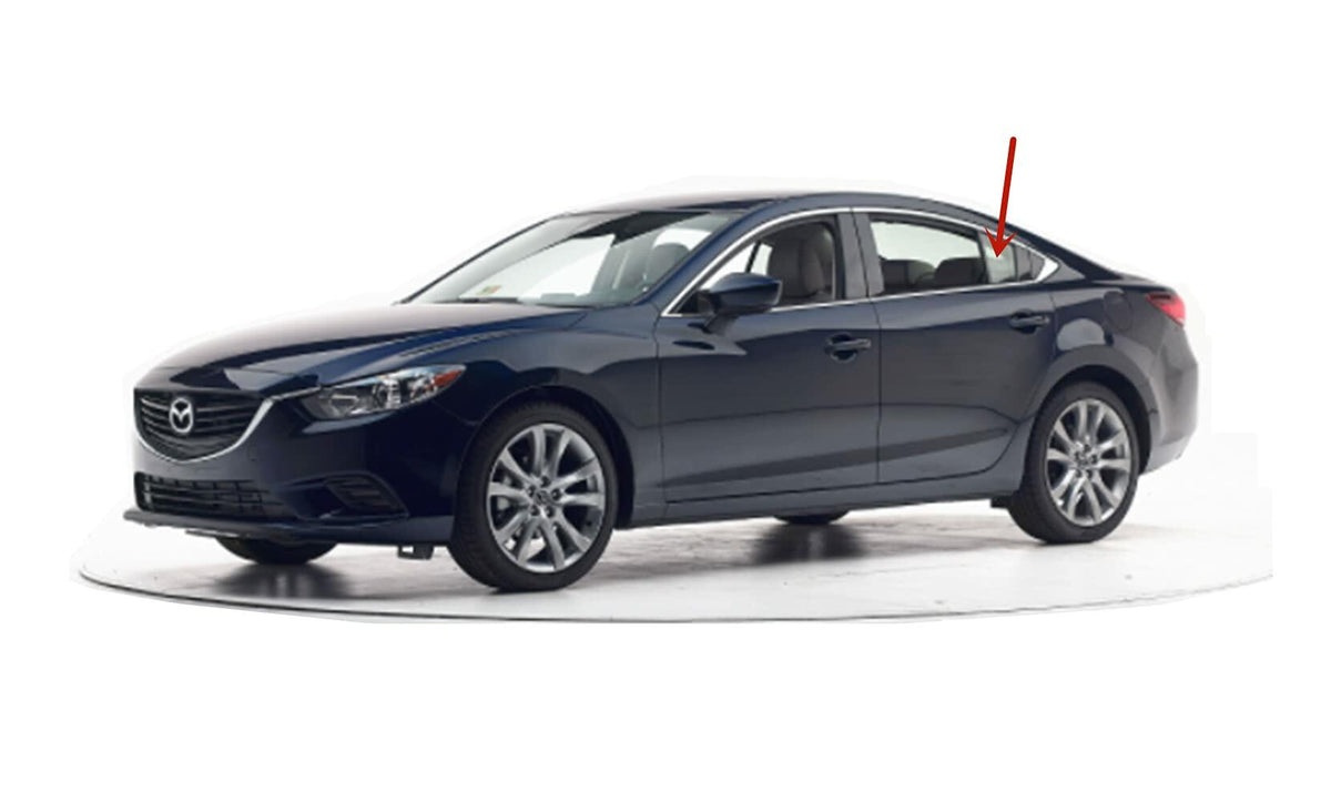 Driver Left Side Rear Vent Window Vent Glass Compatible with Mazda 6 4 Door Sedan 2014-2021 Models