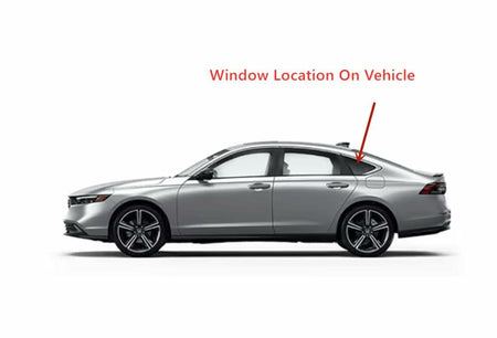 Chrome Molding Style Driver Left Side Quarter Window Quarter Glass Compatible with Honda Accord 2023-2025 Models