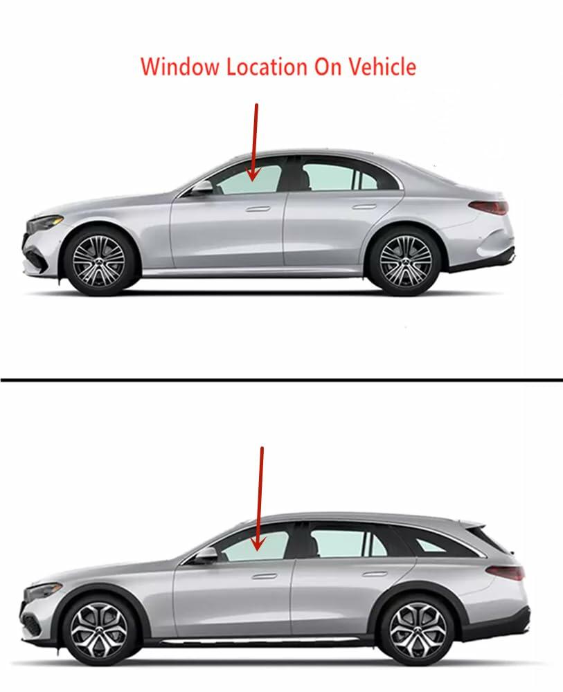 Tempered Driver Left Side Front Door Window Door Glass Compatible with Mercedes Benz E-Class E200 E350 E450 E53AMG 2024-2025 Models