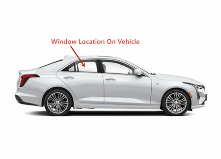 Tempered Passenger Right Side Rear Door Window Door Glass Compatible with Cadillac CT4 2020-2026 Models