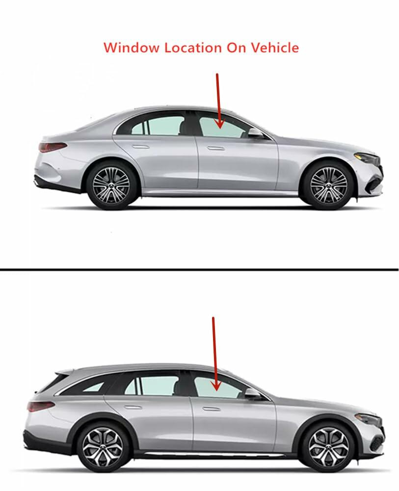 Tempered Passenger Right Side Front Door Window Door Glass Compatible with Mercedes Benz E-Class E200 E350 E450 E53AMG 2024-2025 Models
