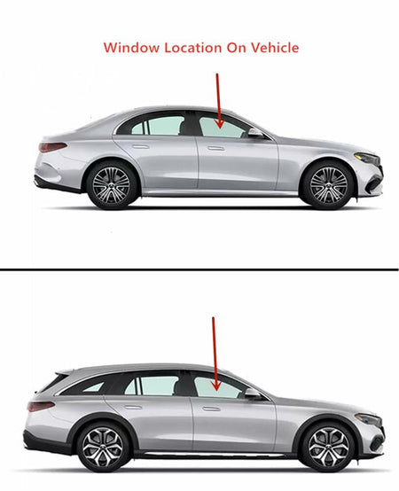 Tempered Passenger Right Side Front Door Window Door Glass Compatible with Mercedes Benz E-Class E200 E350 E450 E53AMG 2024-2025 Models