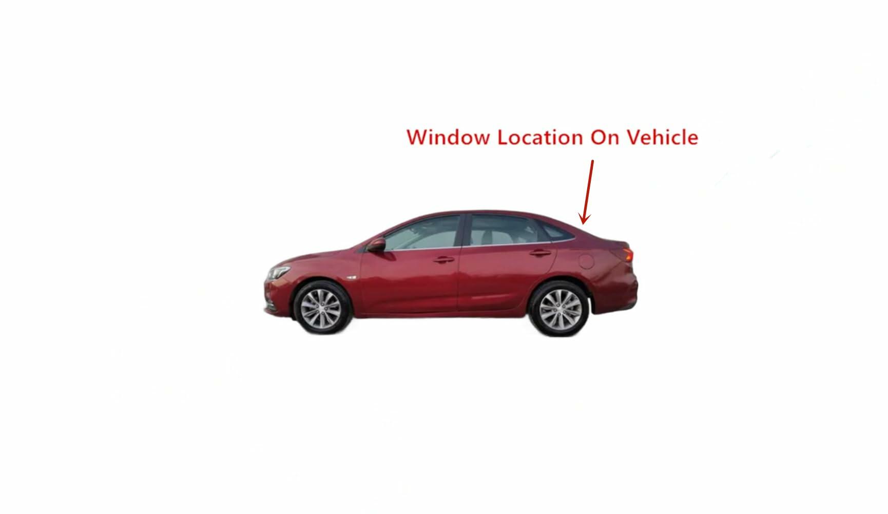 Heated Rear Back Window Back Glass Compatible with Chevrolet Cavalier 2021-2024 Models