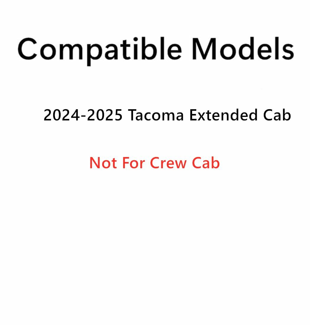 OEM Passenger Right Side Quarter Window Quarter Glass Compatible with Toyota Tacoma Pickup 2-Door Extended Cab 2024-2025 Models