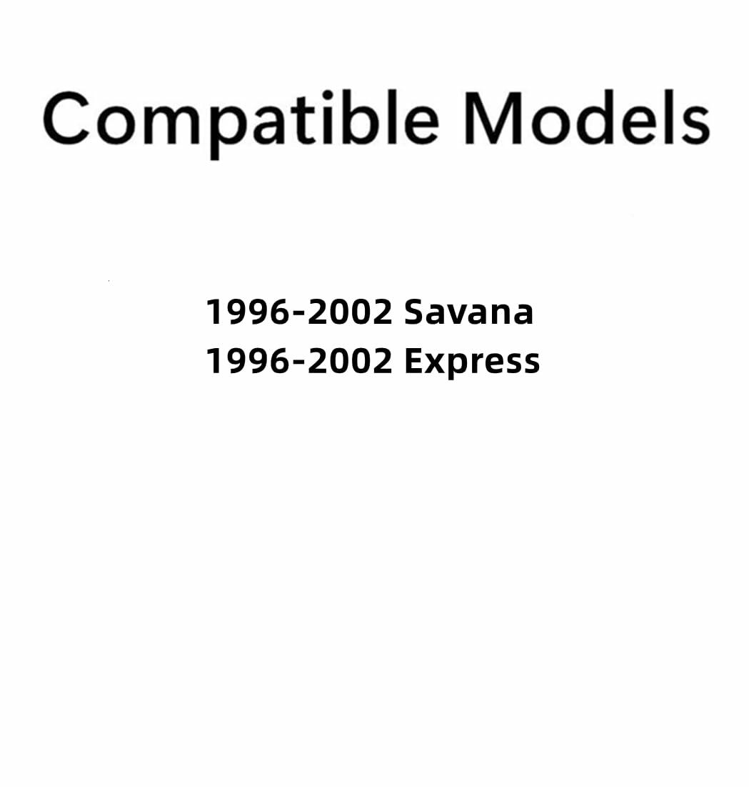 Movable Back Window Back Glass Driver Left Side Compatible with Chevrolet Express/GMC Savana 1996-2002 Models