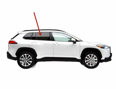 Tempered Passenger Right Side Rear Door Window Door Glass Compatible with Toyota Corolla Cross 2022-2026 Models (Doesn't Fit Corolla)