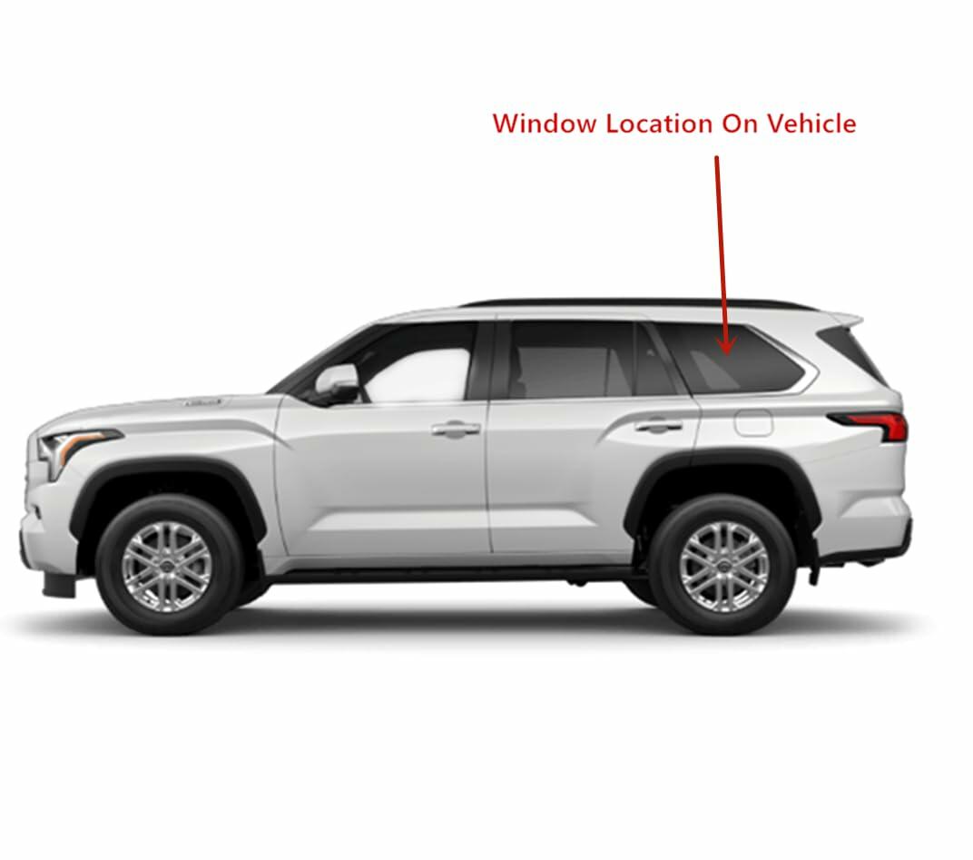 Chrome Moulding Driver Left Side Quarter Window Quarter Glass Compatible with Toyota Sequoia 2023-2025 Models