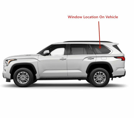 Chrome Moulding Driver Left Side Quarter Window Quarter Glass Compatible with Toyota Sequoia 2023-2025 Models