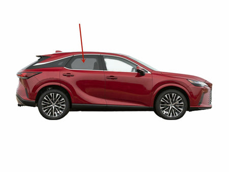 Tempered Passenger Right Side Rear Door Window Door Glass Compatible with Lexus RX350 RX350h RX500h 2023-2026 Models