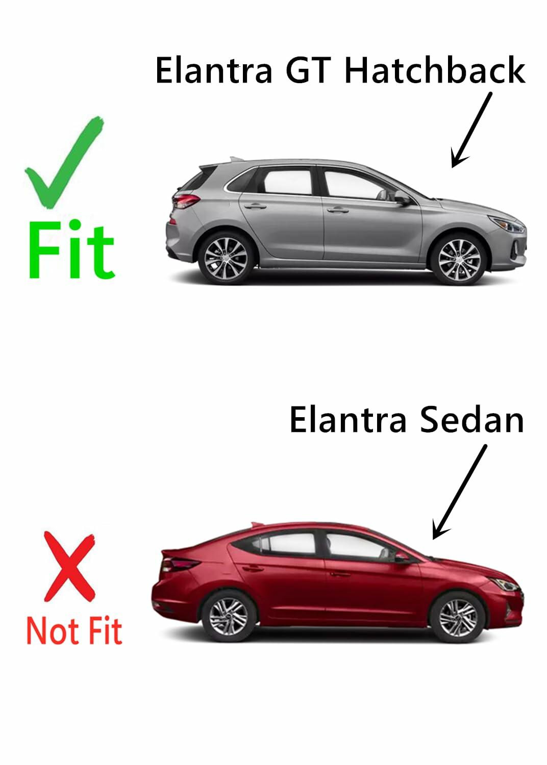 Tempered Passenger Right Side Front Door Window Glass Compatible with Hyundai Elantra GT 2018-2020 Models