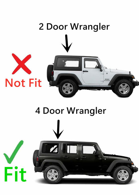 Tempered Passenger Right Side Quarter Window Quarter Glass Compatible with Jeep Wrangler 2011-2017 & Wrangler JK 2018 4-Door Models Only (Hardtop Must Be Same Year)