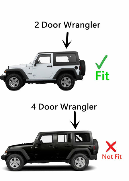 Tempered Driver Left Side Quarter Window Quarter Glass Compatible with Jeep Wrangler 2011-2017 & Wrangler JK 2018 2-Door Models Only (Hardtop Must Be Same Year)