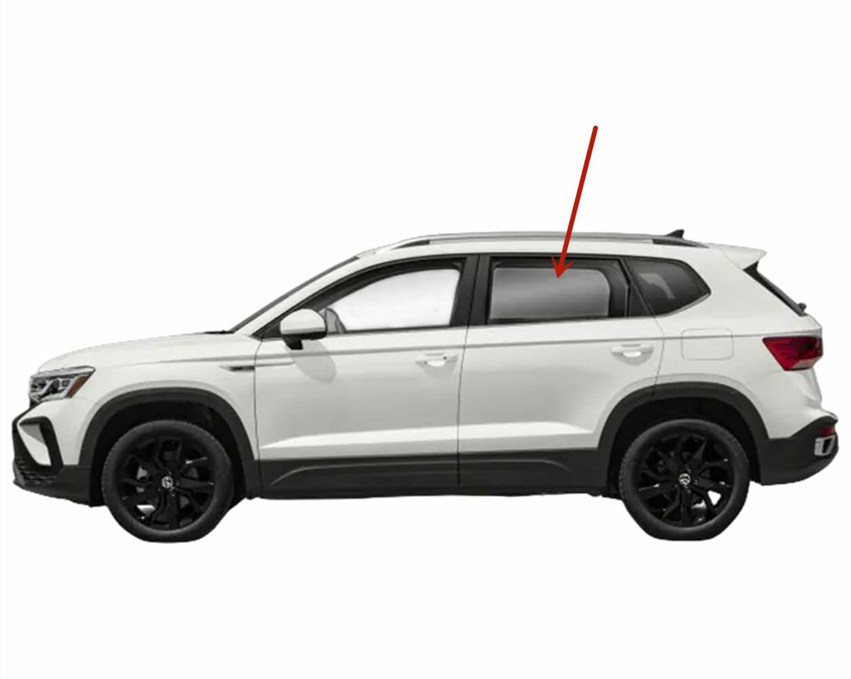 Tempered Driver Left Side Rear Door Window Door Glass Compatible with Volkswagen Taos 2022-2026 Models