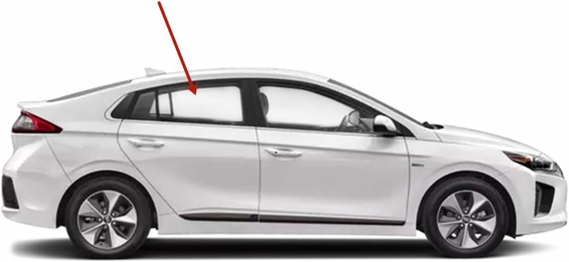 Tempered Passenger Right Side Rear Door Window Door Glass Compatible with Hyundai Ioniq Hybrid 2017-2023 Models (Not For Ioniq 5 or Ioniq 6)