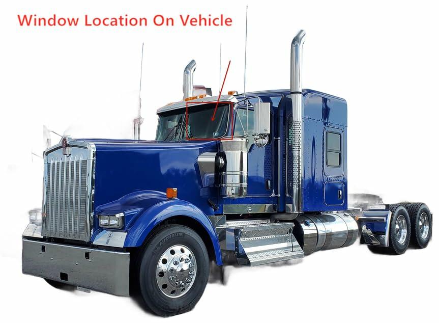 Laminated Driver Left Side Front Windshield Window Glass Compatible with Kenworth C500 W900 2006-2024 / T170 T270 T300 T440 T470 T600 T660 2006-2018 / T370 T800 2006-2022