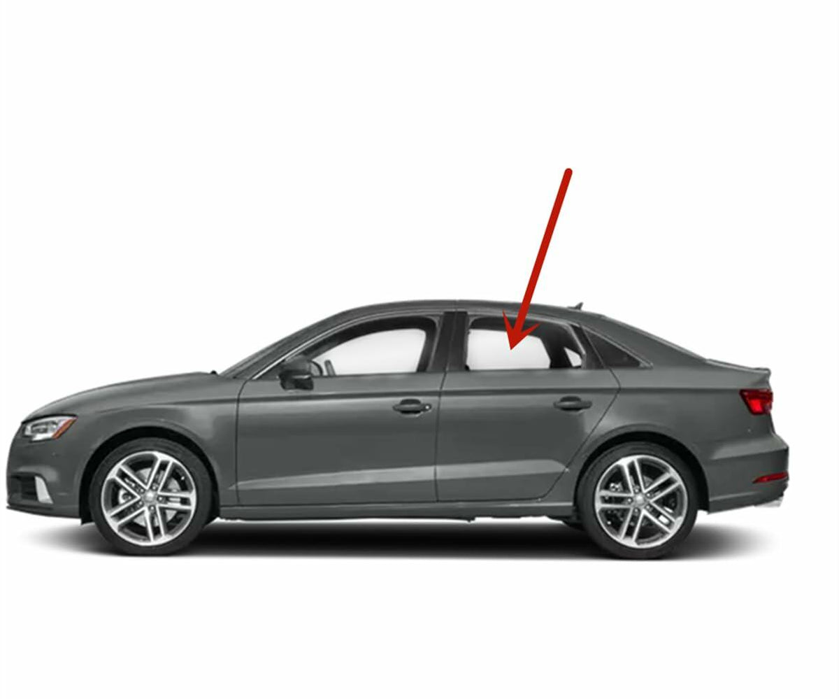 Tempered Driver Left Side Rear Door Window Door Glass Compatible with Audi A3 / S3 4 Door Sedan 2015-2020 Models