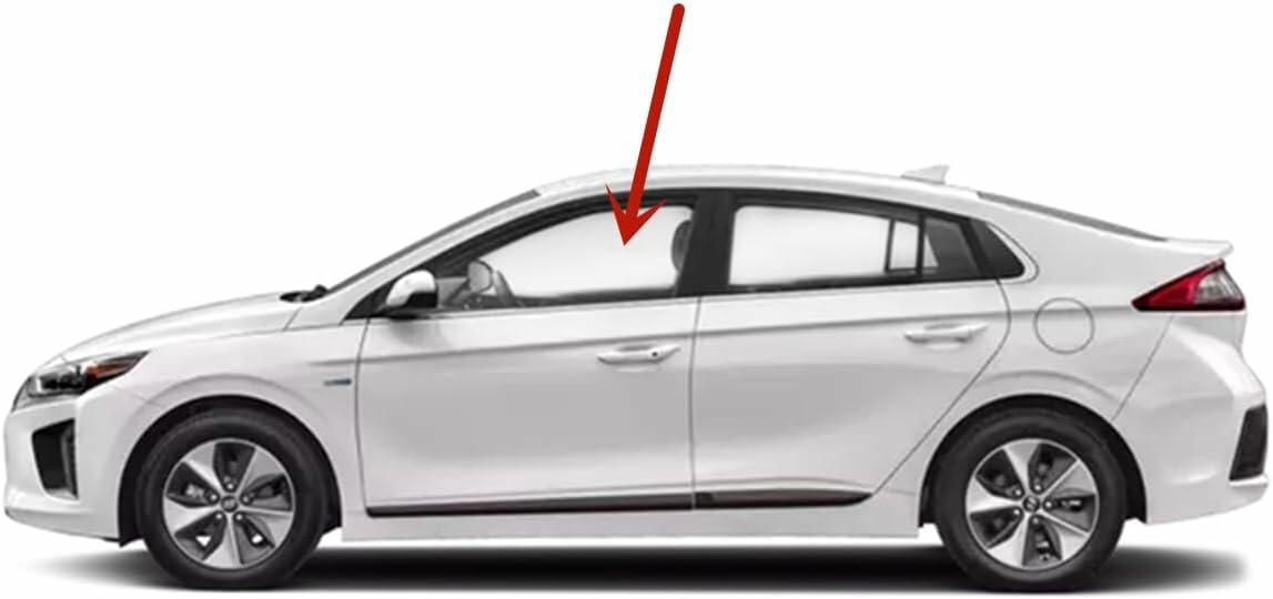 Tempered Driver Left Side Front Door Window Door Glass Compatible with Hyundai Ioniq Hybrid 2017-2023 Models (Not For Ioniq 5 or Ioniq 6)