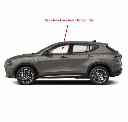 Tempered Driver Left Side Front Door Window Door Glass Compatible with Dodge Hornet / Alfa Romeo Tonale 2023-2025 Models