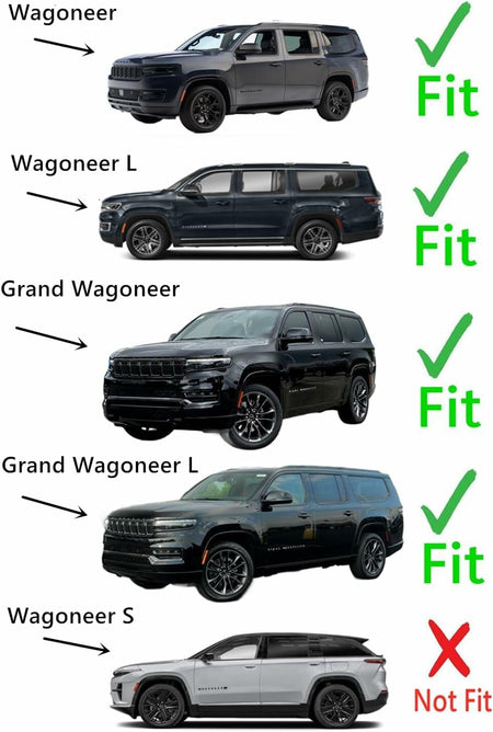 Laminated Black Trim Heated Rear Back Tailgate Liftgate Window Glass Compatible with Jeep Wagoneer/Wagoneer L/Grand Wagoneer/Grand Wagoneer L 2022-2025 Models W/Feature