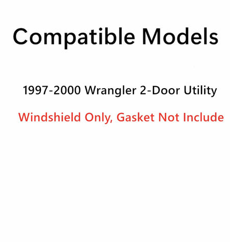 Laminated Front Windshield Window Glass Compatible with Jeep Wrangler 1997-2000 Models