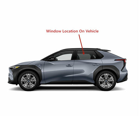 Tempered Driver Left Side Rear Door Window Glass Compatible with Toyota BZ4X / Subaru Solterra 2023-2025 Models