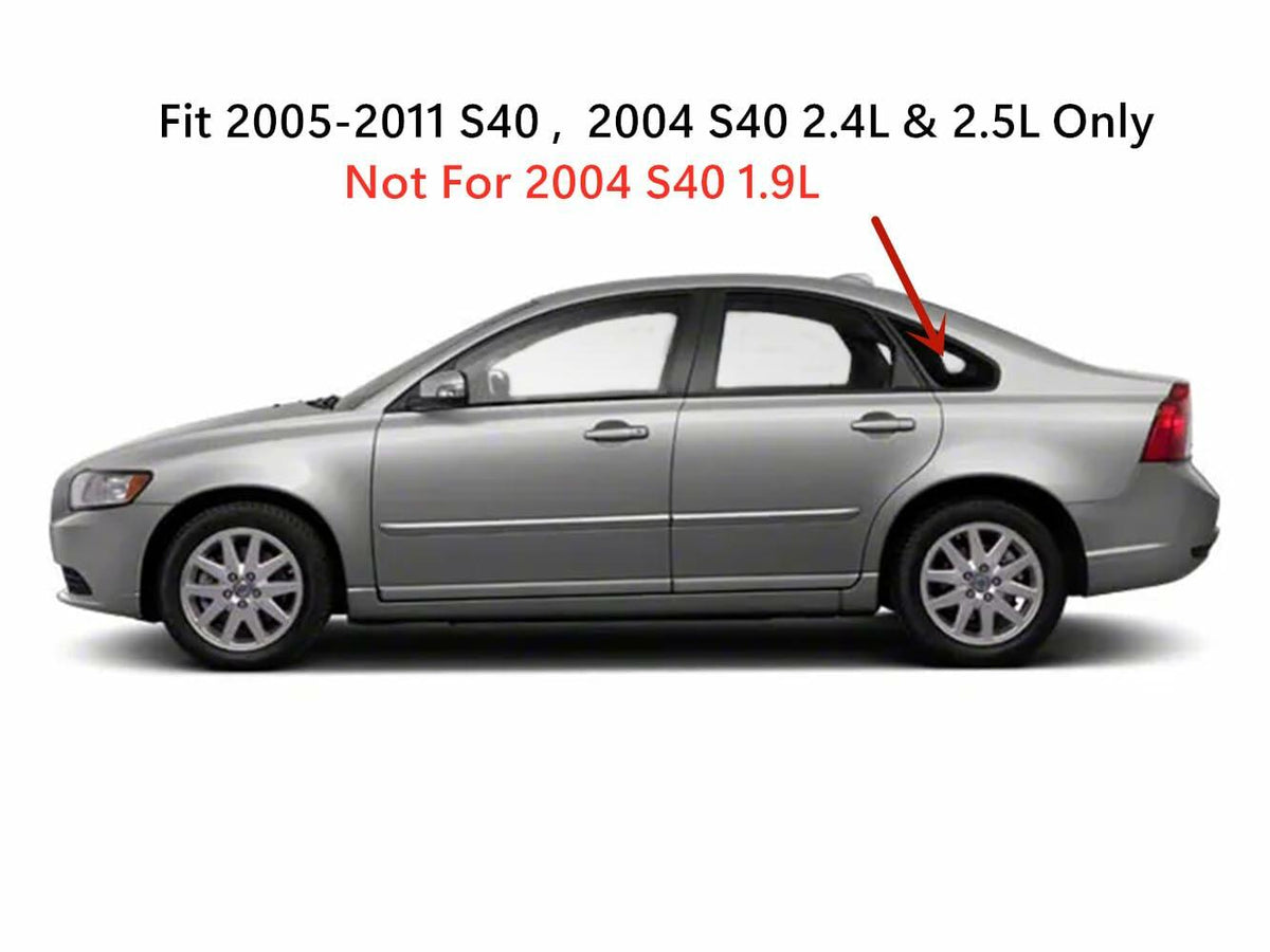Tempered Driver Left Side Quarter Window Quarter Glass Compatible with Volvo S40 2005-2011 / S40 2.4L 2.5L 2004 Models (Not For 2004 S40 1.9L)