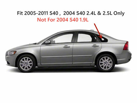 Tempered Driver Left Side Quarter Window Quarter Glass Compatible with Volvo S40 2005-2011 / S40 2.4L 2.5L 2004 Models (Not For 2004 S40 1.9L)