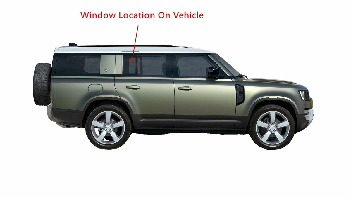 Tempered Passenger Right Side Rear Vent Window Vent Glass Compatible with Land Rover Defender 90 / 110 / 130 2020-2025 4-Door Models