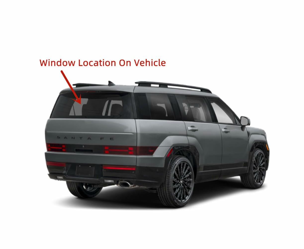 Heated Privacy Back Window Back Glass Compatible With Hyundai Santa Fe 2024-2026 Models