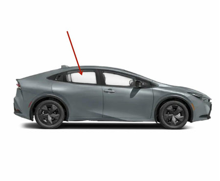 Tempered Passenger Right Side Rear Door Window Door Glass Compatible with Toyota Prius / Prius Prime / Plug-in 2023-2025 Models