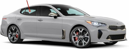 Tempered Passenger Right Side Rear Door Window Door Glass Compatible with Kia Stinger 2018-2023 Models