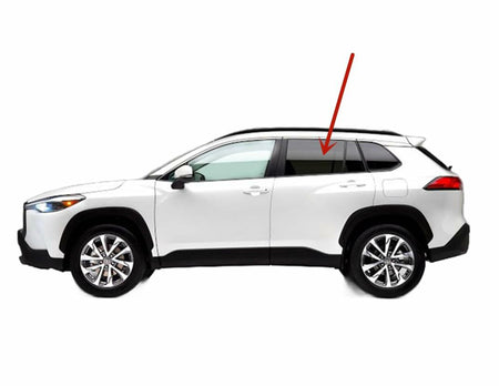 Tempered Driver Left Side Rear Door Window Door Glass Compatible with Toyota Corolla Cross 2022-2026 Models (Doesn't Fit Corolla)