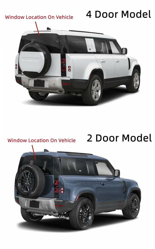 Heated Privacy Stationary Rear Back Window Back Glass Compatible with Land Rover Defender 90/110/130 2020-2025 Models