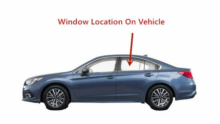 Tempered Driver Left Side Rear Door Window Door Glass Compatible with Subaru Legacy 2015-2019 Models