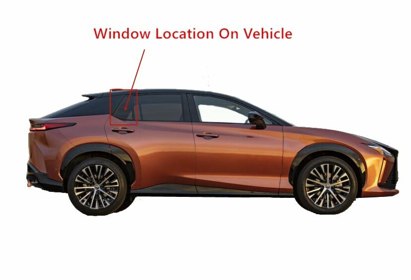 Glass Only Tempered Passenger Right Side Rear Vent Window Vent Glass Compatible with Lexus RZ300e RZ450e 2023-2025 Models