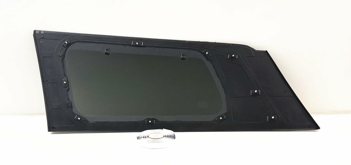 Black Moulding Style Passenger Right Side Quarter Window Glass Compatible with Kia Sedona 2015-2021 Models