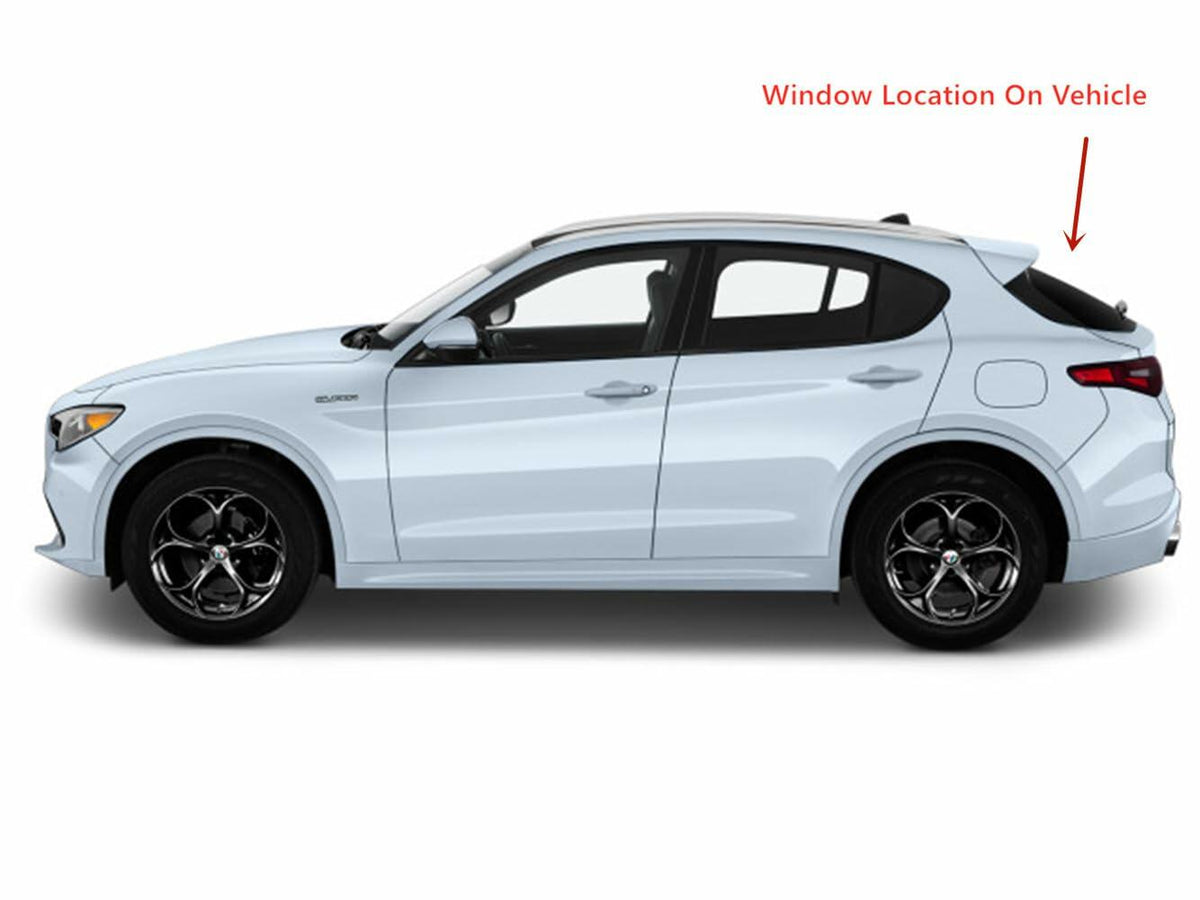 Tempered Heated Rear Tailgate Back Window Back Glass Compatible with Alfa Romeo Stelvio 2018-2024 Models