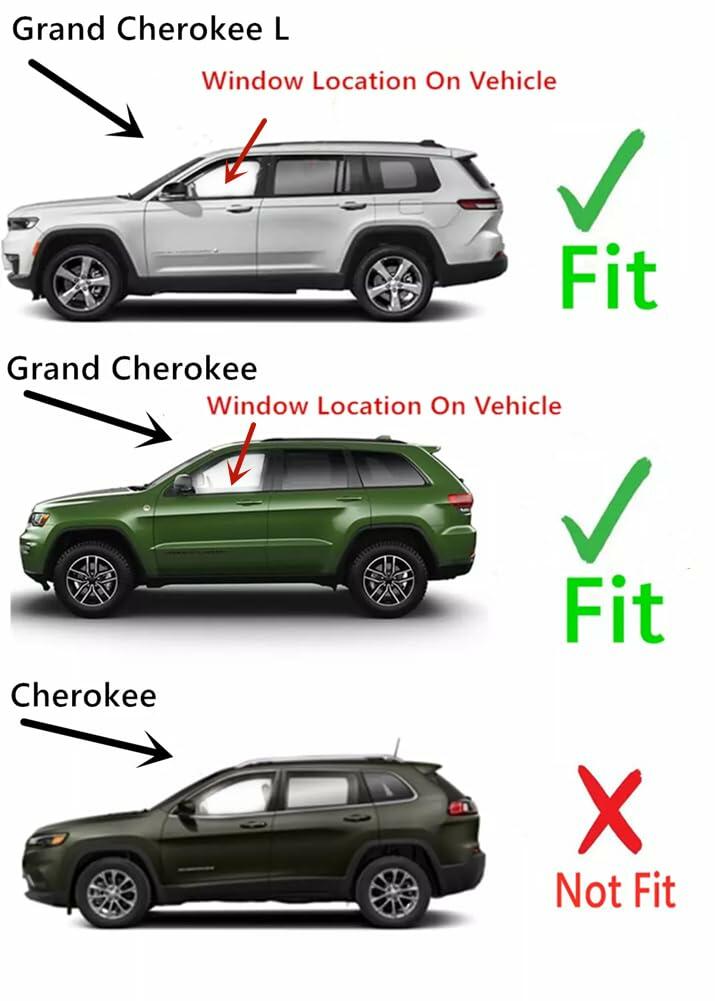5MM Laminated Driver Left Side Front Door Window Door Glass Compatible with Jeep Grand Cherokee 2022-2026 / Grand Cherokee L 2021-2026 Models