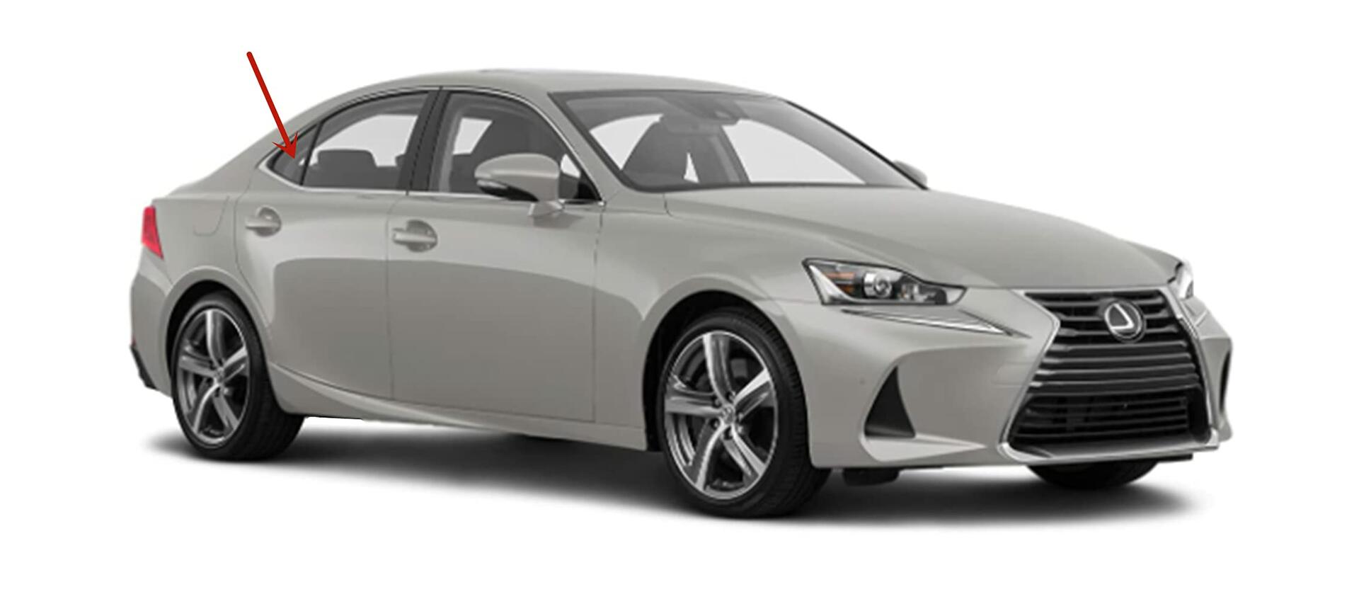 Passenger Right Side Rear Vent Window Vent Glass Compatible with Lexus IS250 2014-2017 / IS350 2014-2020 / IS200t 2016-2017 / IS300 2016-2020 4 Door Sedan Models