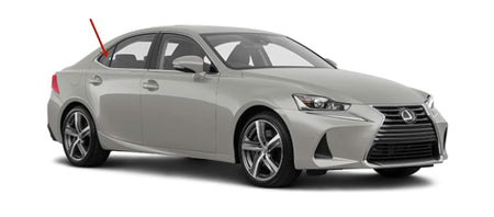 Passenger Right Side Rear Vent Window Vent Glass Compatible with Lexus IS250 2014-2017 / IS350 2014-2020 / IS200t 2016-2017 / IS300 2016-2020 4 Door Sedan Models