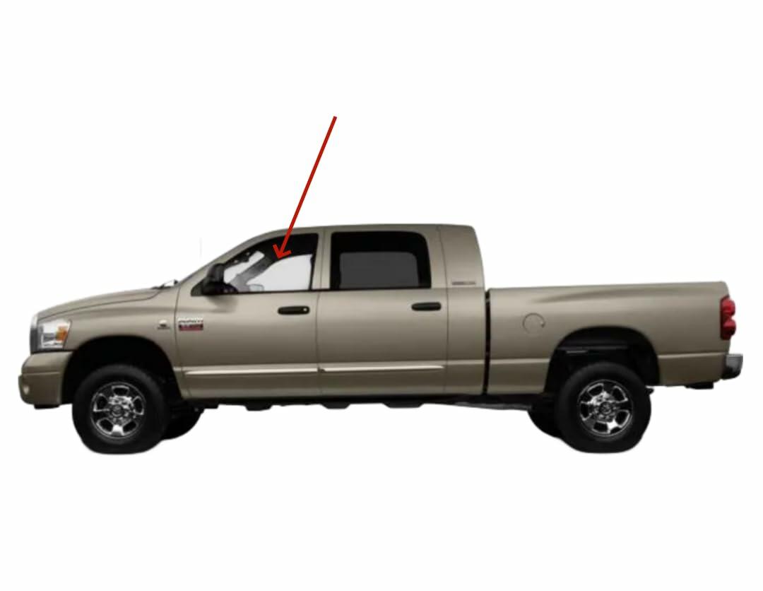 Laminated Driver Left Side Front Door Window Door Glass Compatible with Dodge Ram 1500/2500/3500/4500/5500 4 Door Crew/Extended Crew/Mega Cab Pickup 2006-2007 Models