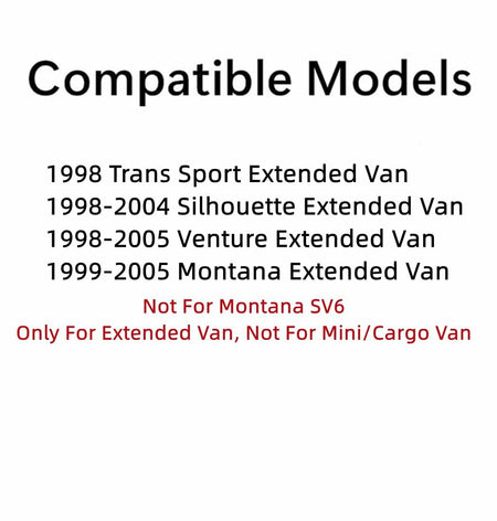 Passenger Right Side Quarter Window Quarter Glass Compatible with Chevrolet Venture 1998-2005/Pontiac Trans Sport 1998 Montana 1999-2005/ Oldsmobile Silhouette 1998-2004 Extended Van Models