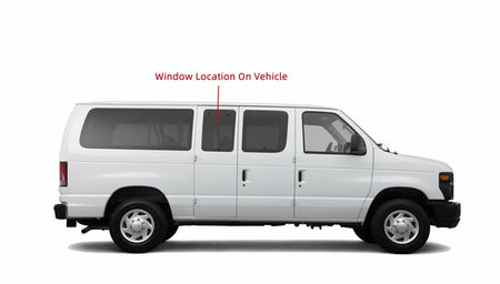 Movable Passenger Right Body Side Rear Hinged Door Window Door Glass Compatible with Ford Econoline Van 1992-2016 Models