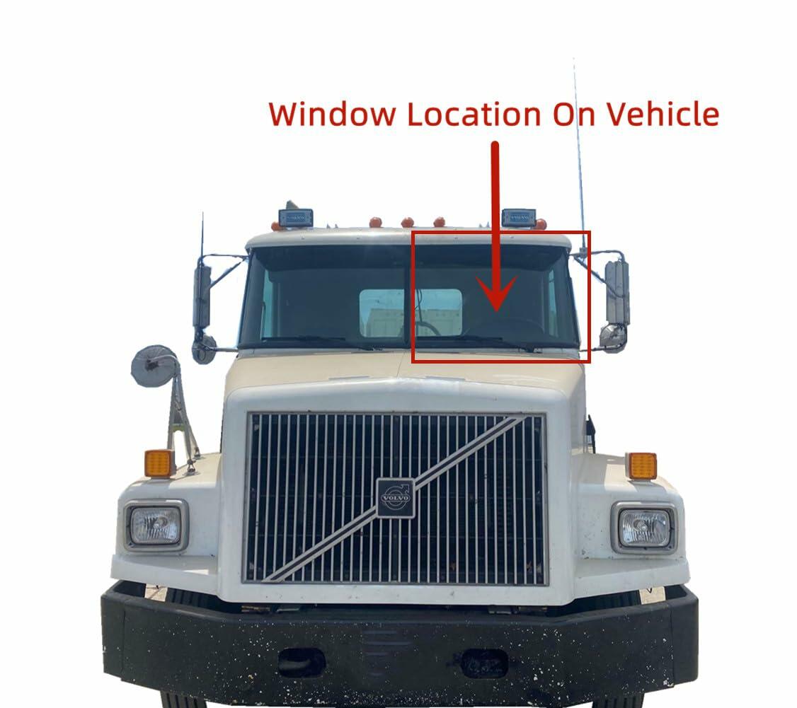 Laminated Driver Left Side Front Windshield Window Glass Compatible with Volvo WG Autocar AC 96-01 WC Aero WI Sleeper Aero 96-97/ White WI WC WAH ITS Constructor 2 84-95 Autocar WG AC 87-95